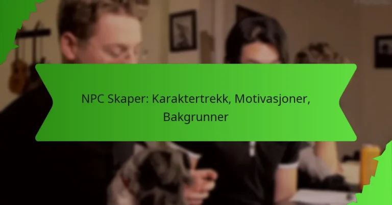 NPC Skaper: Karaktertrekk, Motivasjoner, Bakgrunner