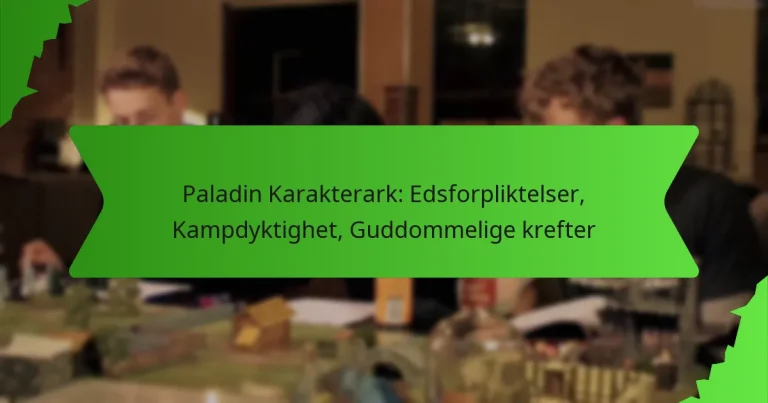 Paladin Karakterark: Edsforpliktelser, Kampdyktighet, Guddommelige krefter