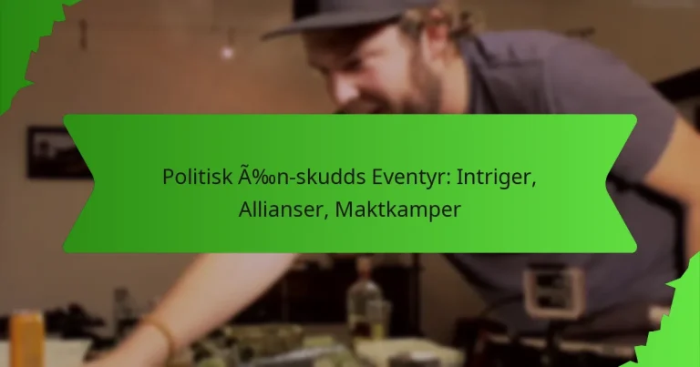 Politisk Én-skudds Eventyr: Intriger, Allianser, Maktkamper