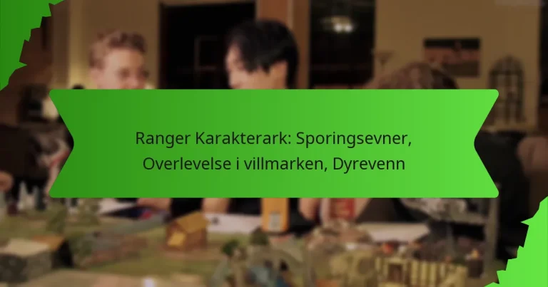 Ranger Karakterark: Sporingsevner, Overlevelse i villmarken, Dyrevenn