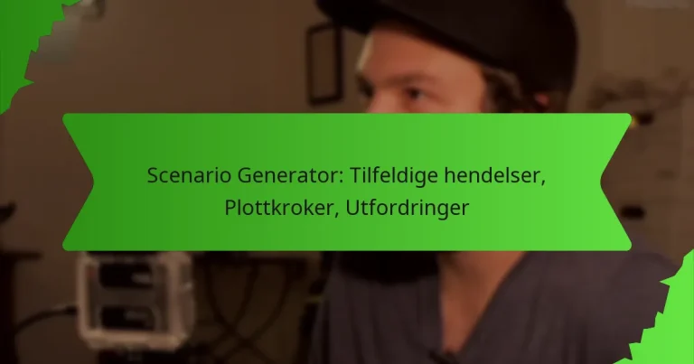 Scenario Generator: Tilfeldige hendelser, Plottkroker, Utfordringer