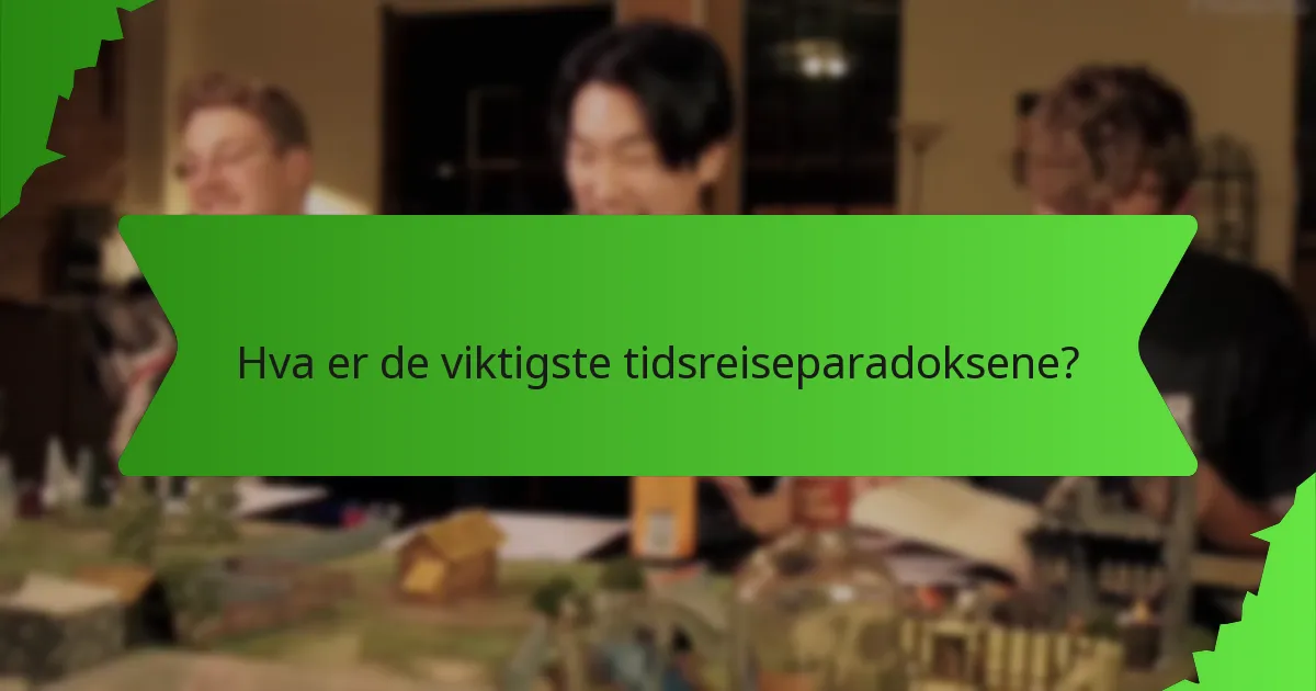 Hva er de viktigste tidsreiseparadoksene?