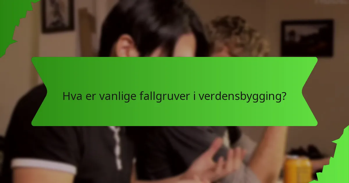 Hva er vanlige fallgruver i verdensbygging?