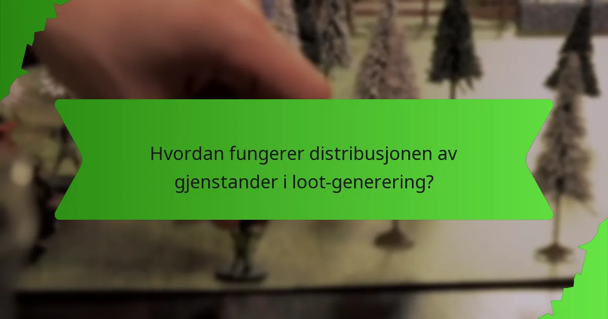 Hvordan fungerer distribusjonen av gjenstander i loot-generering?