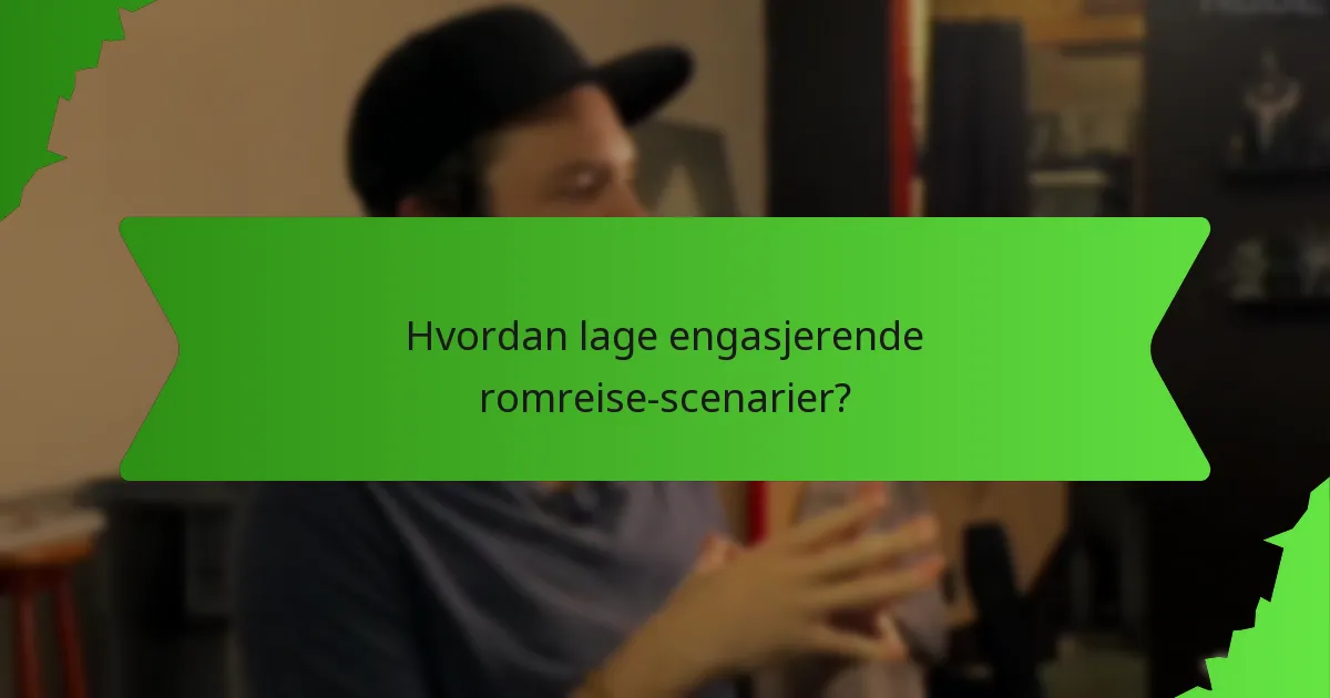 Hvordan lage engasjerende romreise-scenarier?