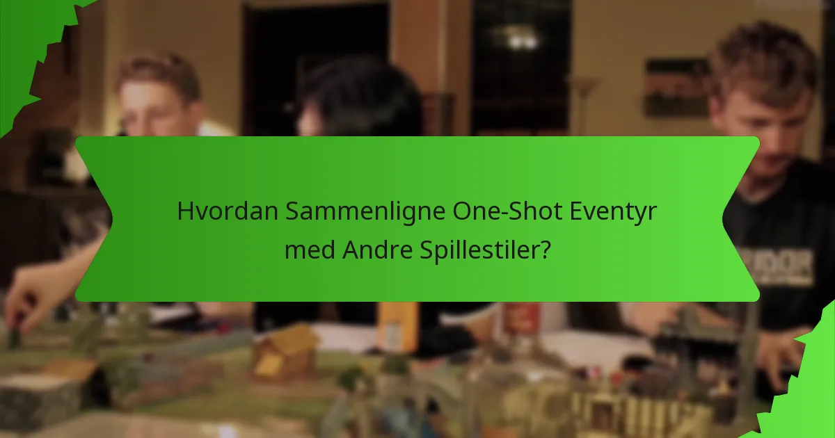 Hvordan Sammenligne One-Shot Eventyr med Andre Spillestiler?